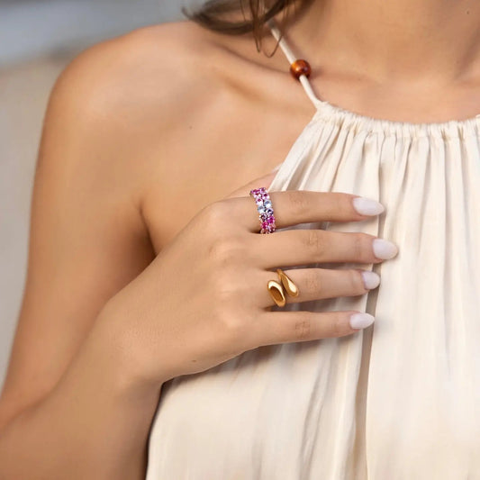 Anillo  Valeria con circonita Blaire