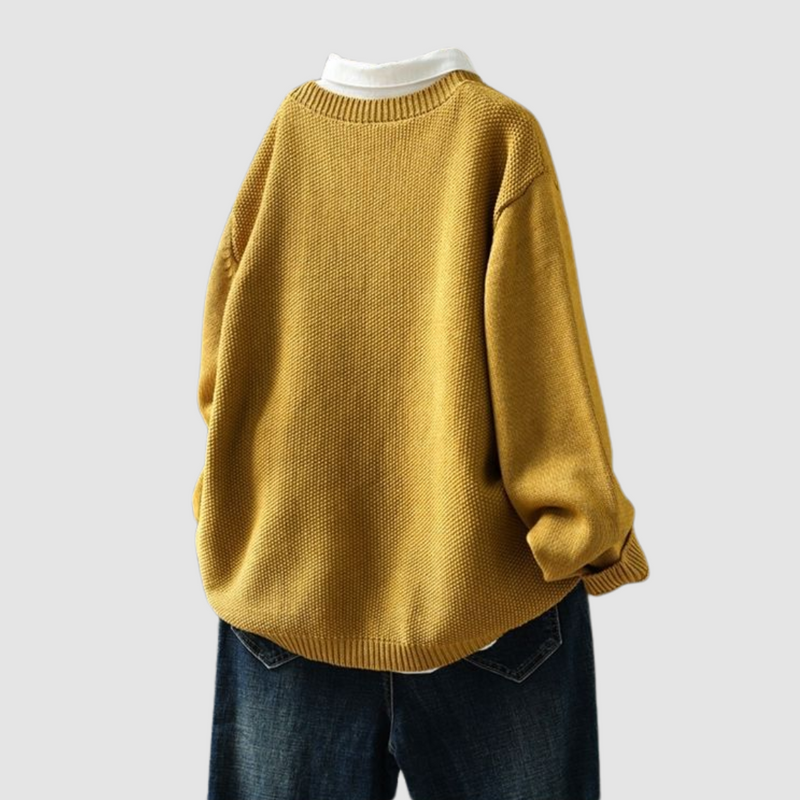 Léa Cozy Knit Cardigan in Yellow, view 4