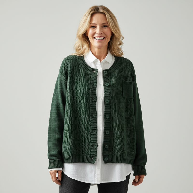 Léa Cozy Knit Cardigan in Yellow, view 8