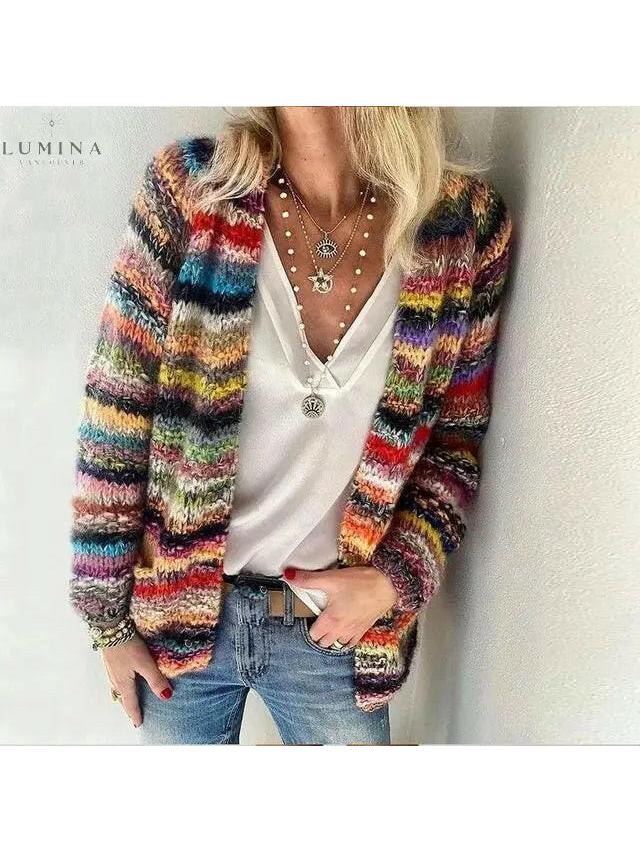 Éloise Knit Cardigan in Red, view 1