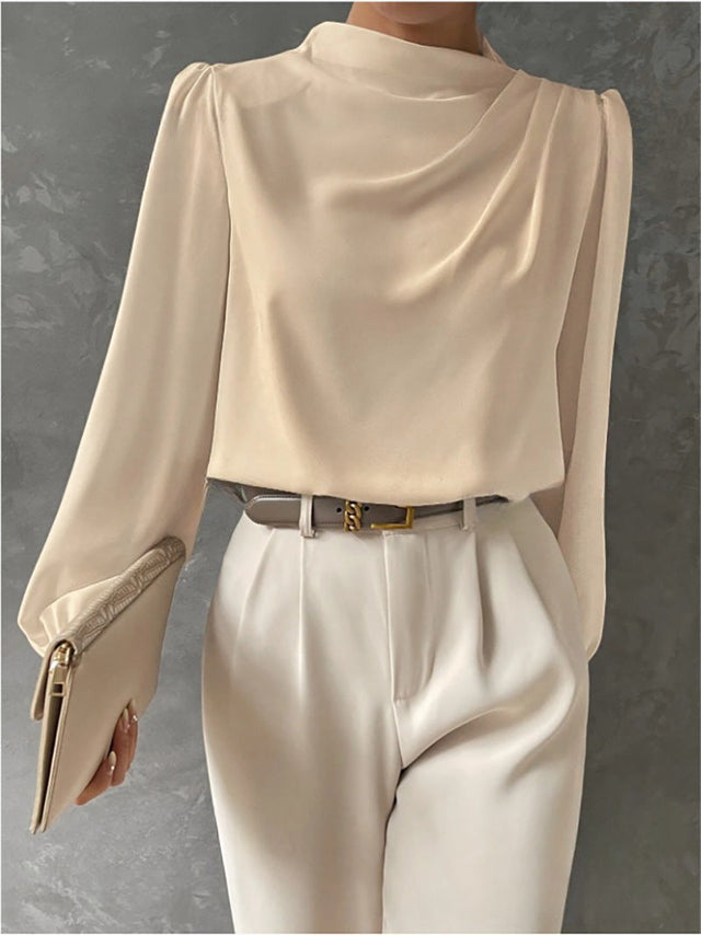 Tiphaine Relaxed Fit Blouse in Off White, view 1