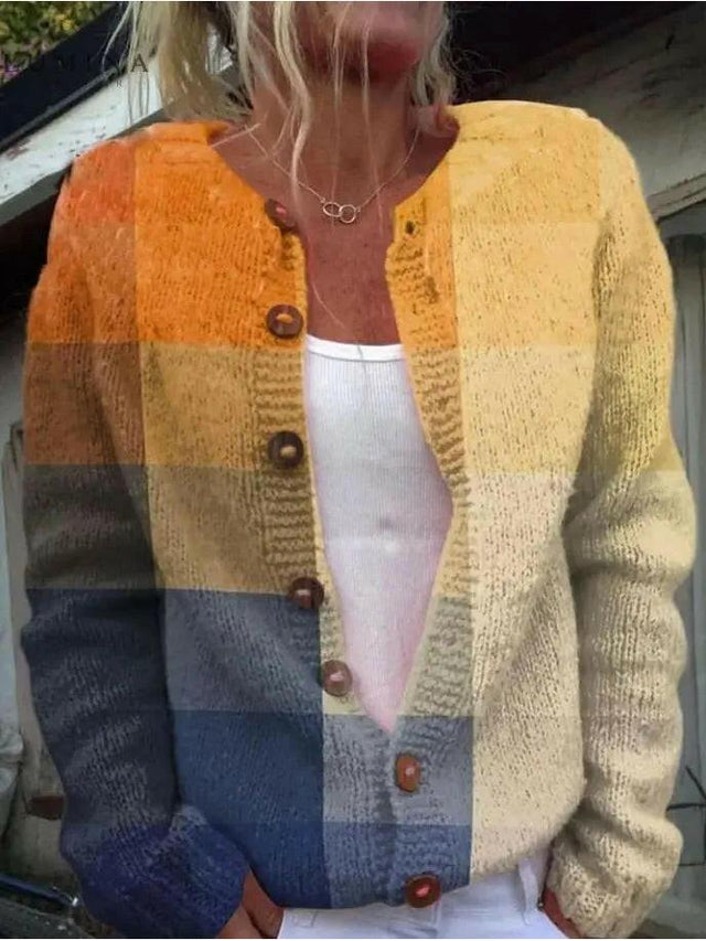 Giselle Geometric Print Knit Cardigan, view 1