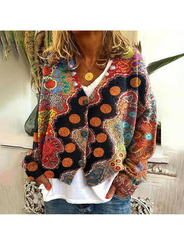 Fleur Button-Front Knit Cardigan, view 1