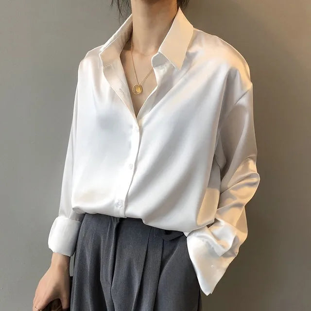Valentine Button-Down Blouse in Green, view 2