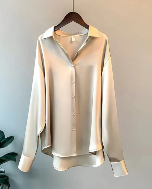 Valentine Button-Down Blouse in Green, view 6