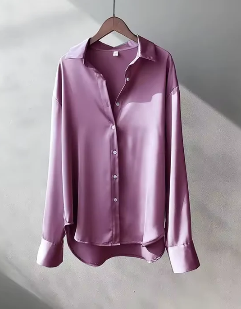 Valentine Button-Down Blouse in Green, view 7
