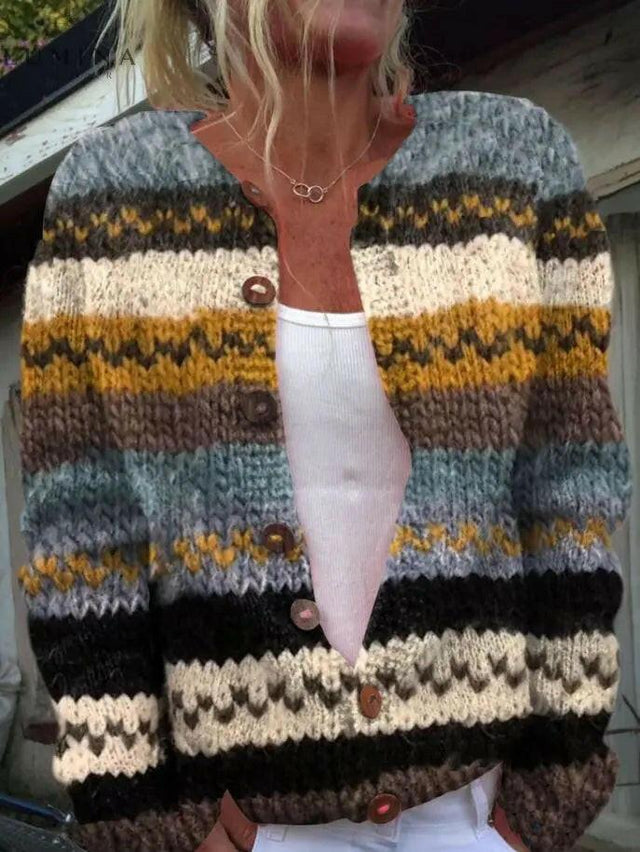 Diane Colorblock Knit Cardigan, view 1